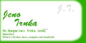 jeno trnka business card